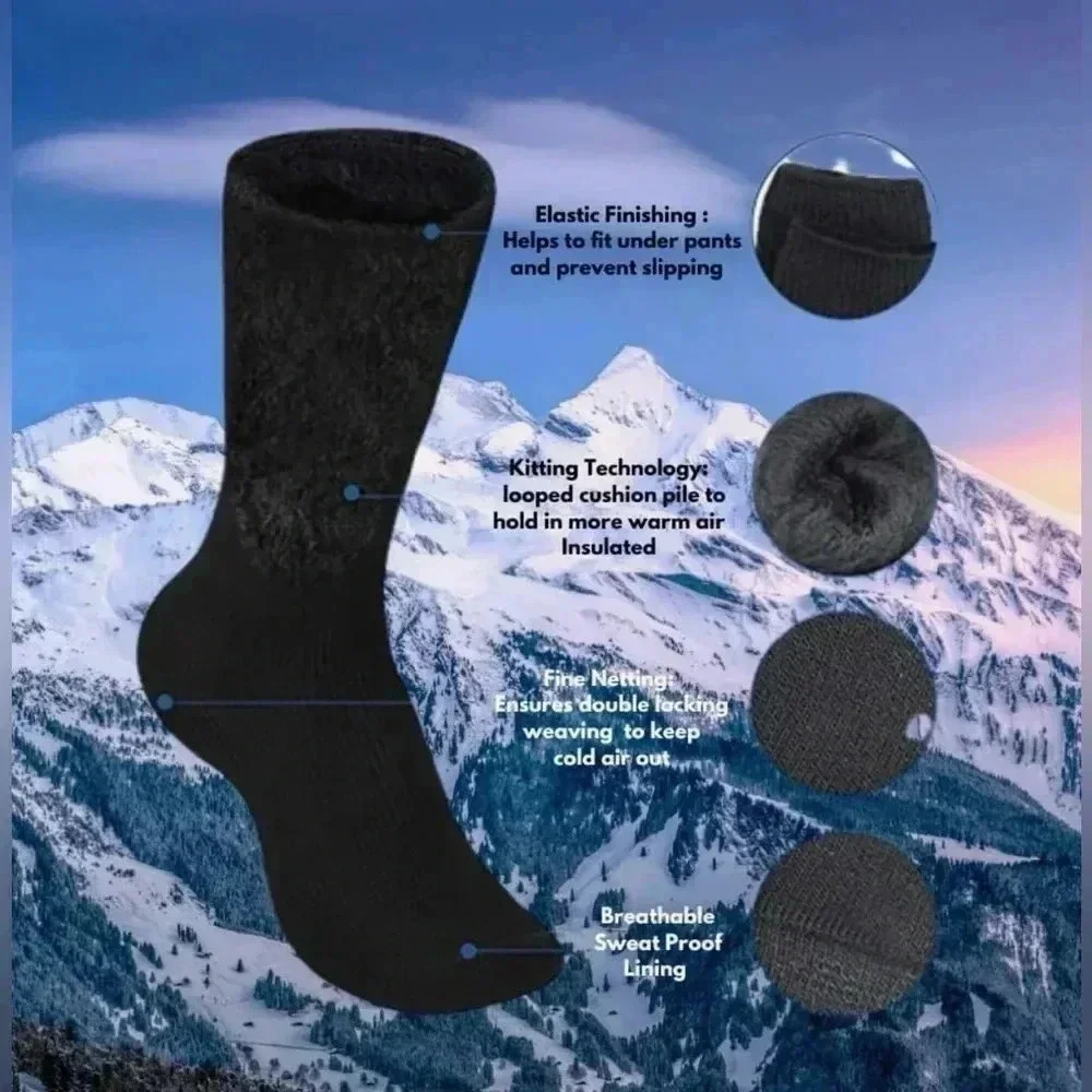 1 Pair Ladies Heated Sox Socks Thick Thermal Socks 2.3 TOG Size 5-9 NEW WITH TAG